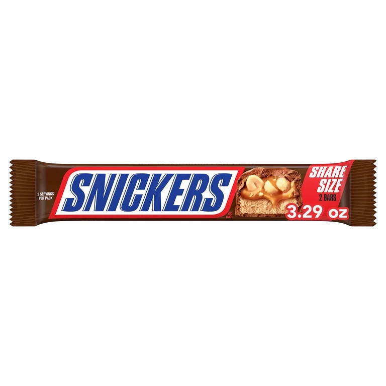 Snickers Milk Chocolate Candy Bars, Share Size - 3.29 oz | Walmart (US)