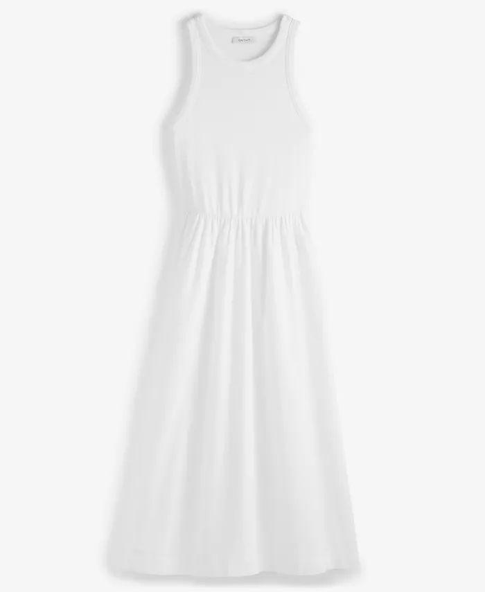 On 34th Round-Neck Ribbed-Bodice Midi Dress, Created for Macy's - Macy's | Macy's
