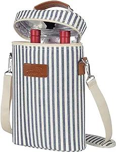 Tirrinia 2 Bottle Wine Gift Tote Carrier - Leakproof & Insulated & Padded Versatile Cooler Bag fo... | Amazon (US)