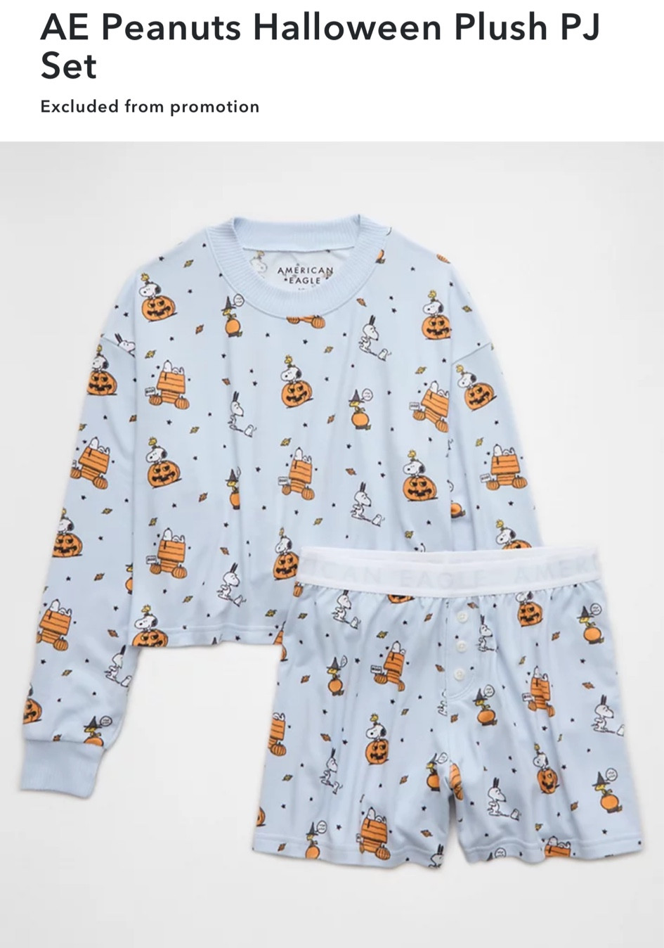 NEW AE PEANUTS HALLOWEEN PLUSH PJ SET

#LTKSeasonal #LTKxNSale #LTKStyleTip