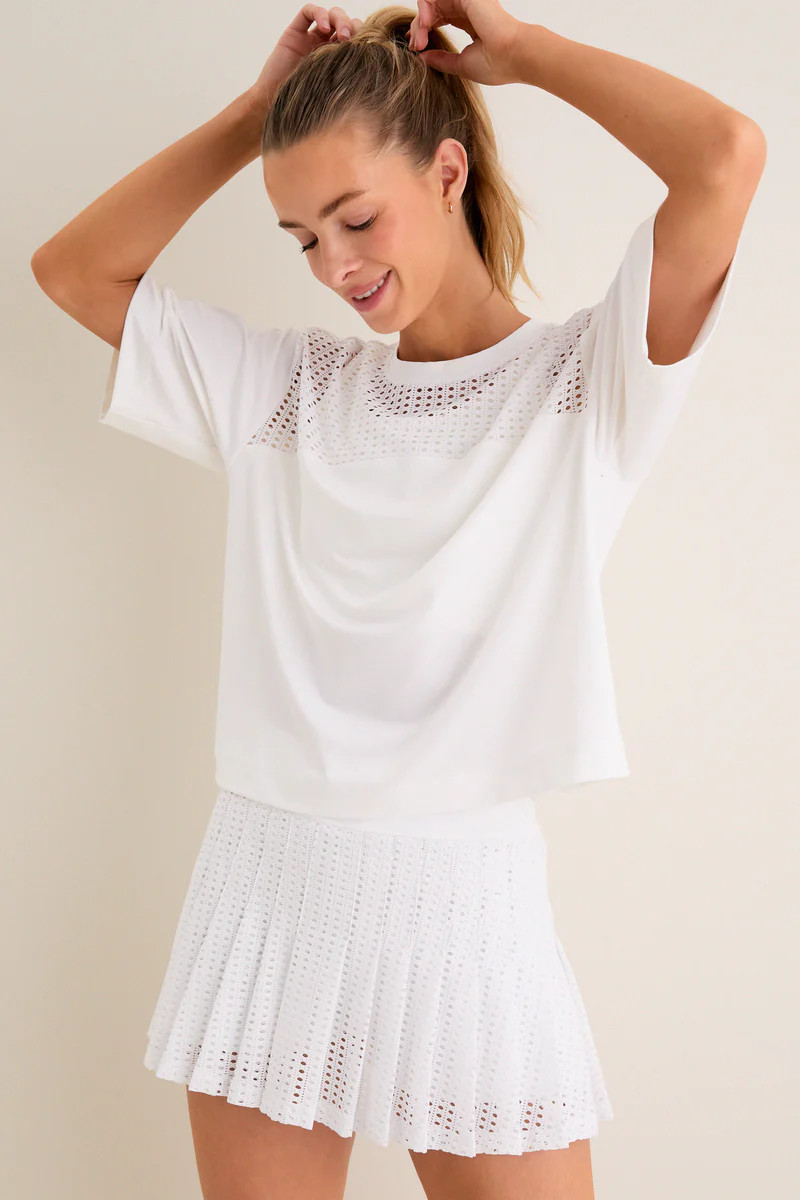White Cane Cropped Ryan Boyfriend Tee | Tuckernuck (US)