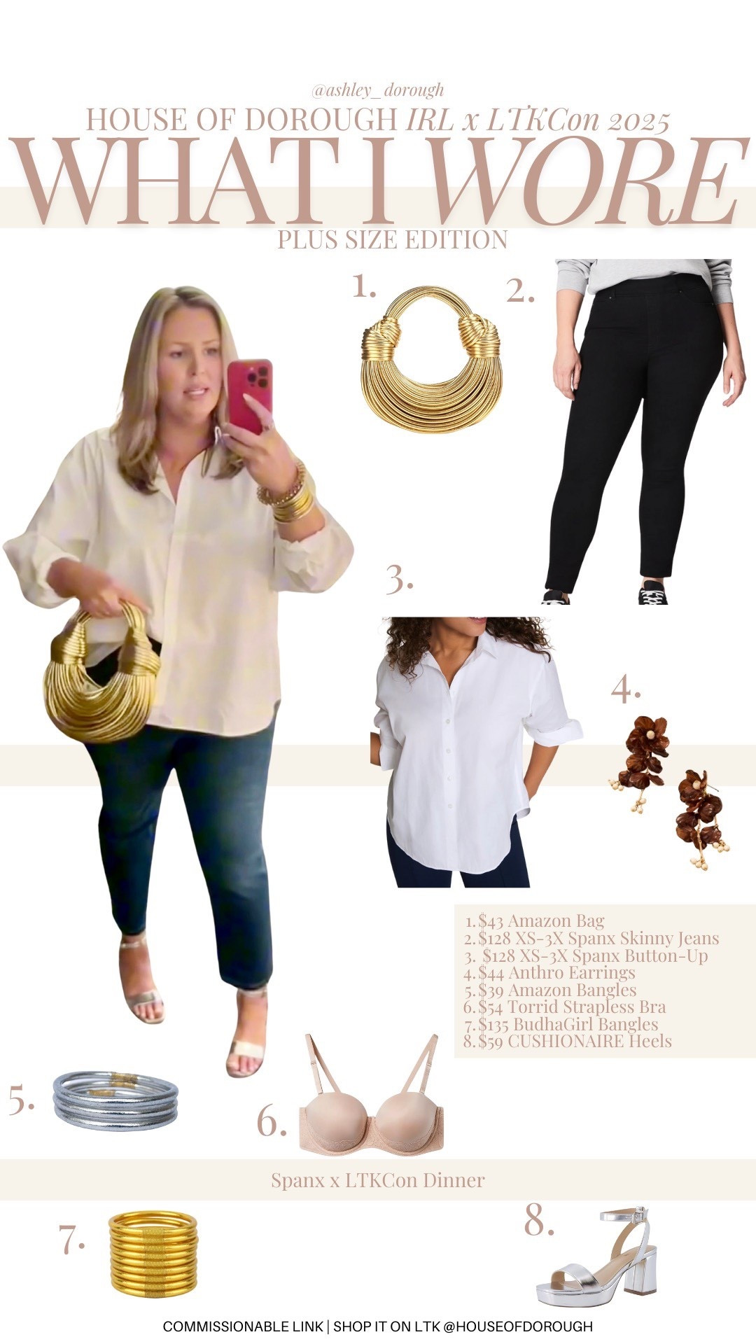 OOTN for the #ltkcon Spanx dinner! Wearing a 2X in both! 

Plus size fashion, spanx jeans, everyday outfit idea, denim jeans, midsize fashion, chic style, trendy fashion

#LTKPlusSize #LTKMidsize #LTKCon