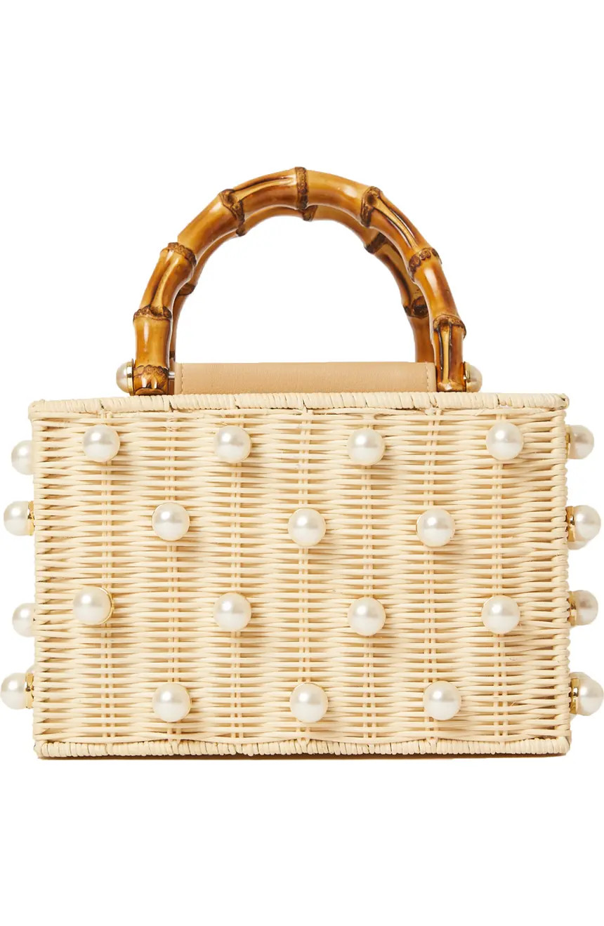 Chloe Imitation Pearl Rattan Bag | Nordstrom