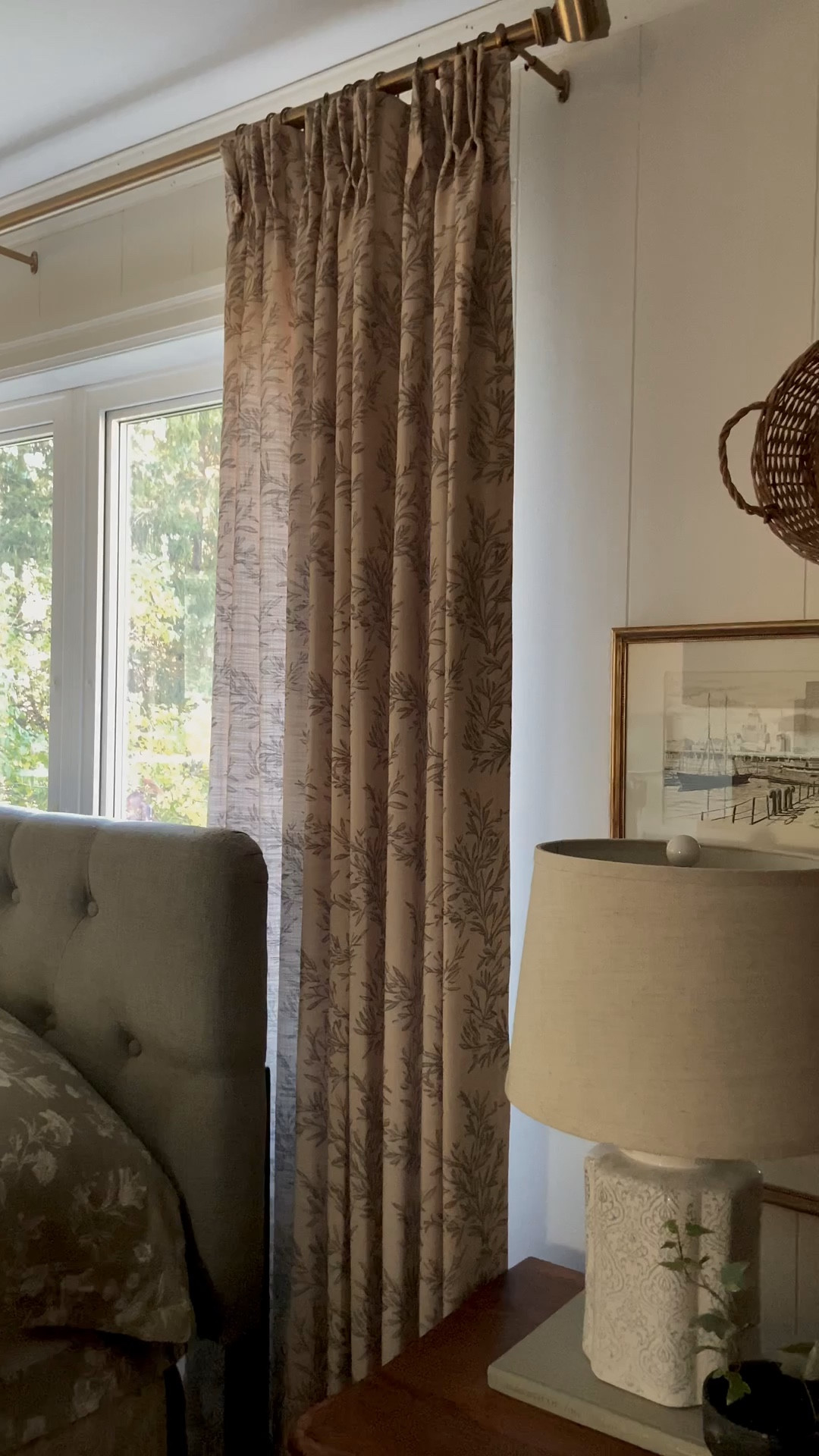 These new patterned curtains bring so much personality to our traditional bedroom. Curtain color is “Travertine,” wall color is Benjamin Moore White Dove.

#LTKSeasonal #LTKFamily #LTKHome
