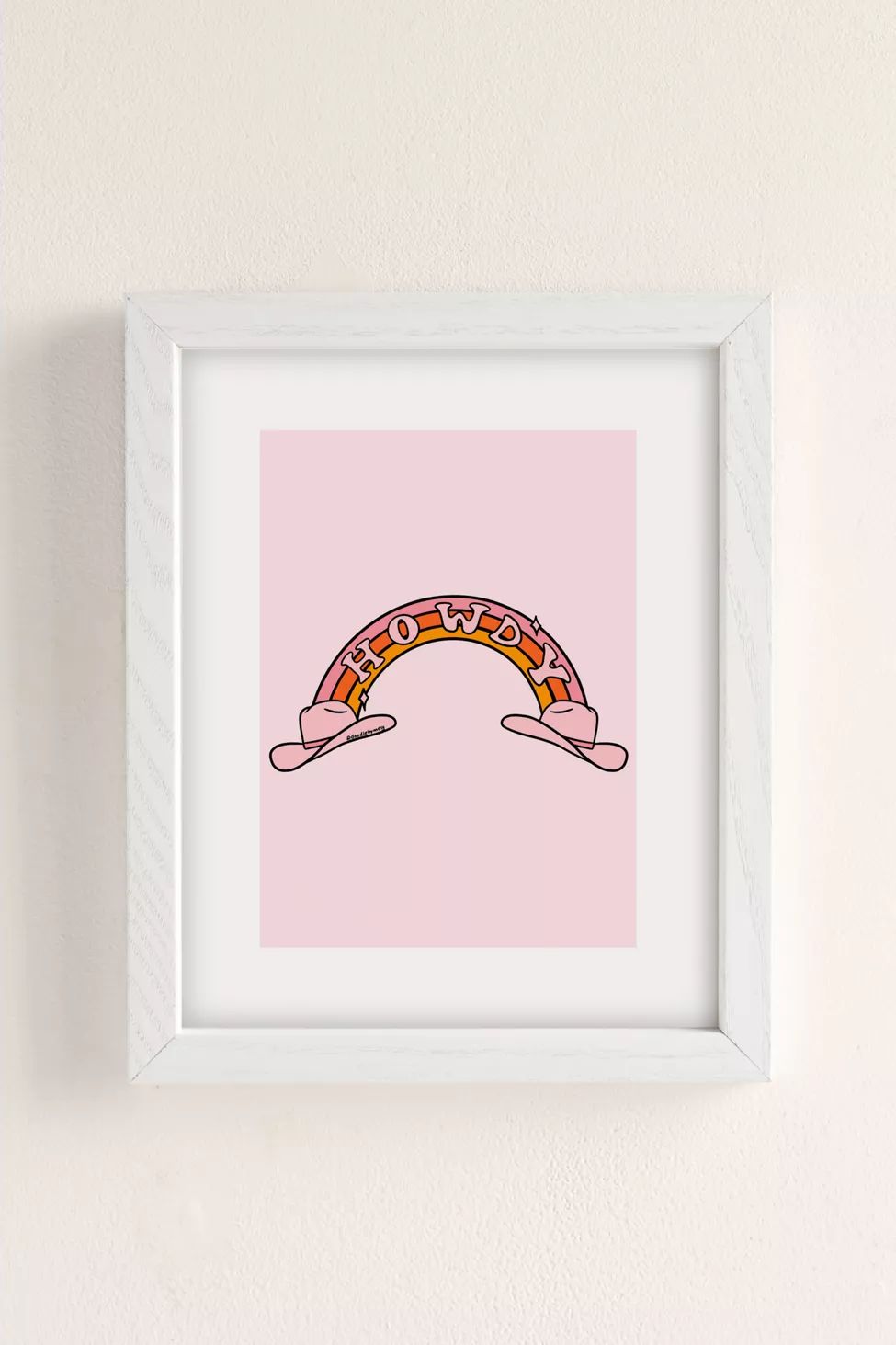 Doodle By Meg Howdy Rainbow Art Print | Urban Outfitters (US and RoW)