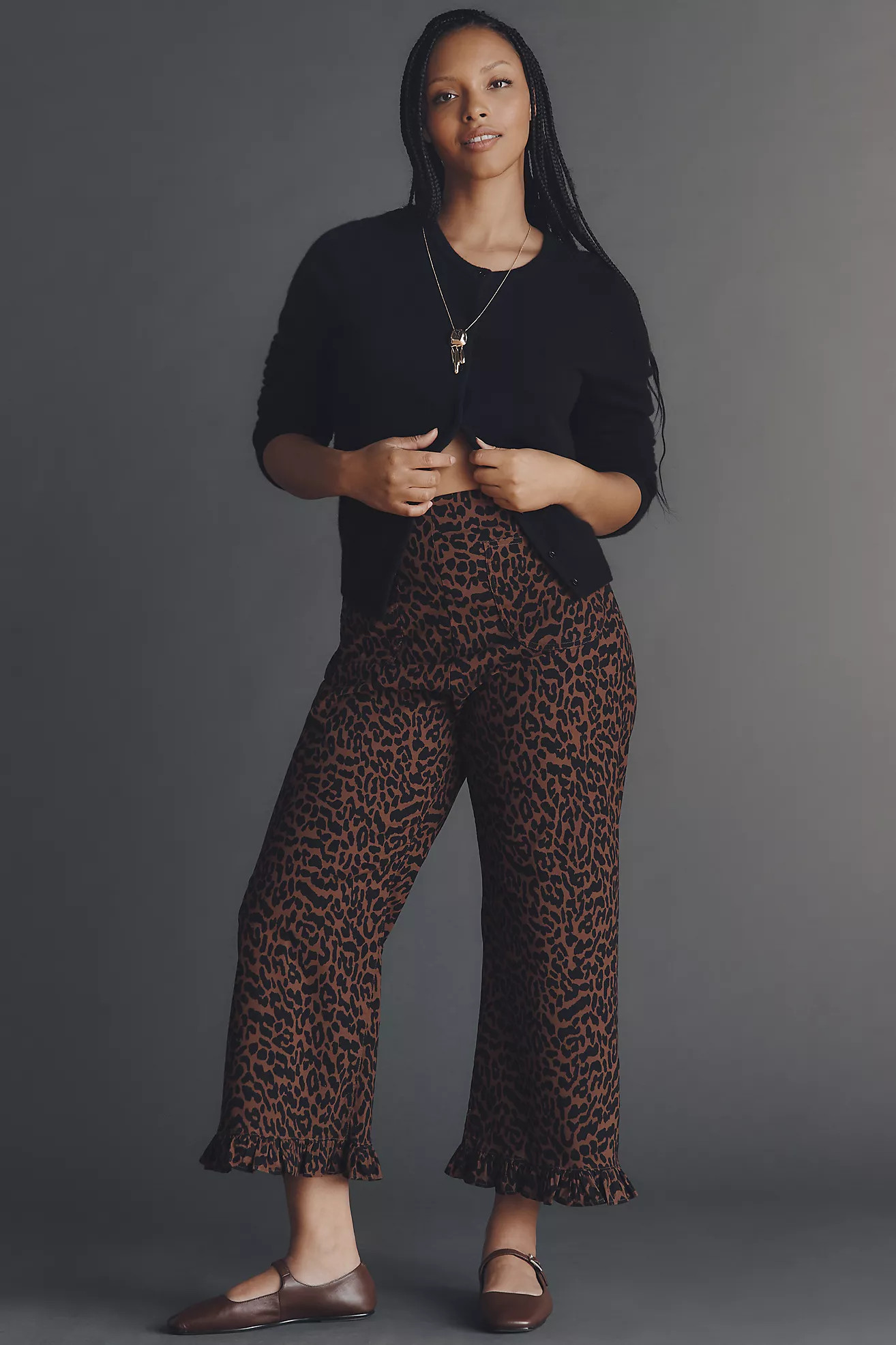 The Colette Ruffle-Hem Crop Wide-Leg Pants by Maeve | Anthropologie (US)