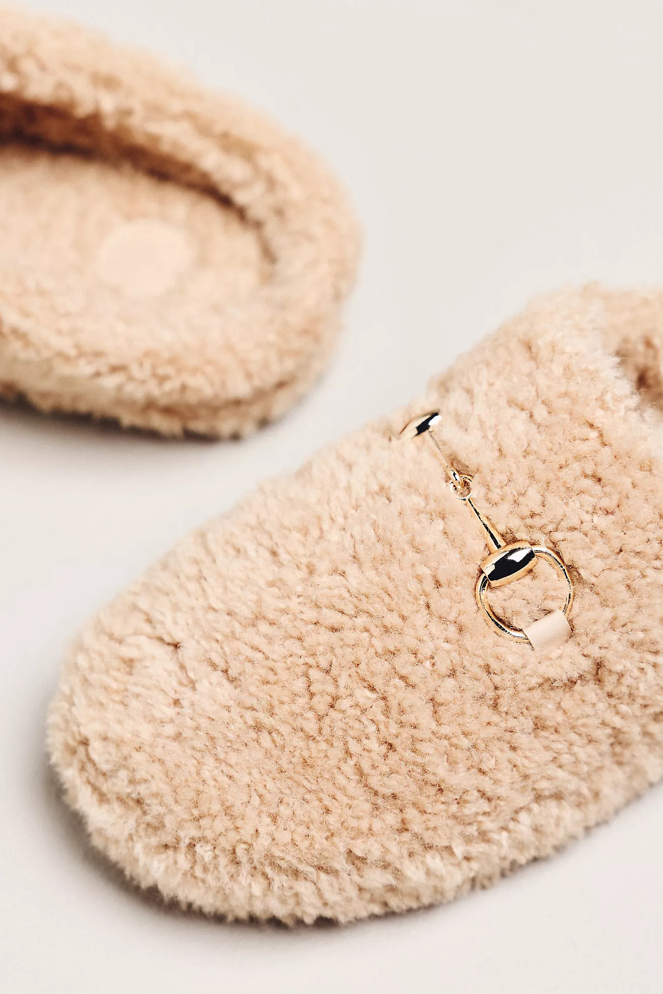 Maeve Sherpa Fleece Bit Scuff Slippers | Anthropologie (US)