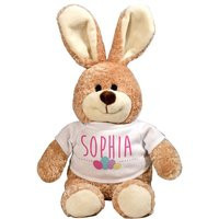 Colorful Easter Eggs Personalized Bunny, Plush Bunny, Toy, Gift For Kids, Easter Basket Stuffer -Gfy86124668Br-Pink | Etsy (US)