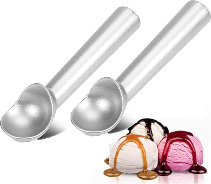 2pcs 2.5oz Ice Cream Scoop One-Piece Nonstick Aluminum Ice Cream Scooper Easy Clean, for Gelato, ... | Amazon (US)