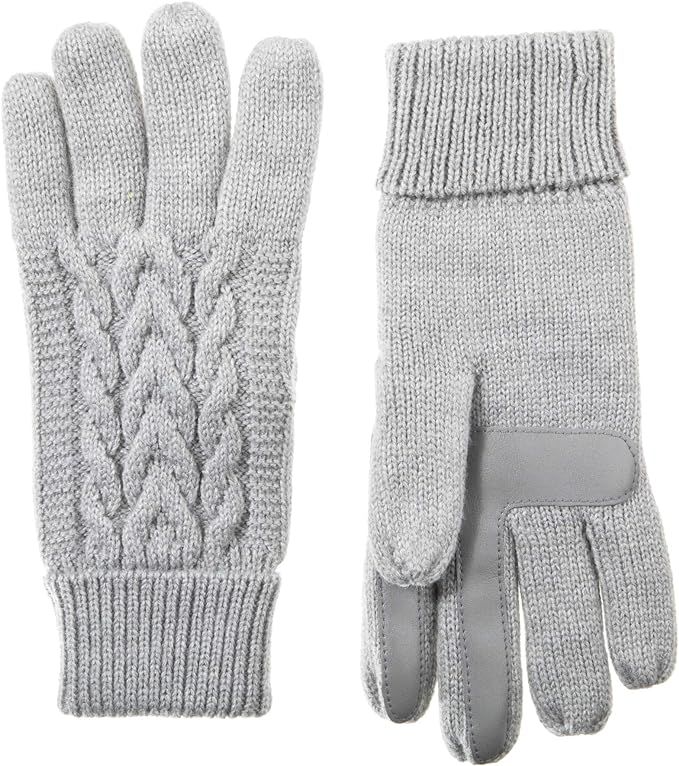 isotoner Women's Cable Knit Gloves with Touchscreen Palm Patches | Amazon (US)