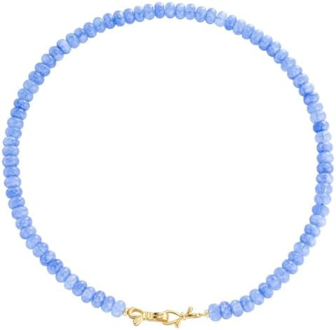 Rainbow Colorful Gemstone Beaded Choker Necklace for Women 14K Gold Bow Birthstone Beads Chokers ... | Amazon (US)