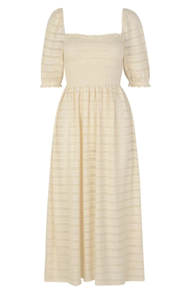 Pia Puff Sleeve Organic Cotton Dress | Nordstrom