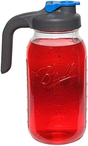 County Line Kitchen Heavy Duty Glass Mason Jar Pitcher - Wide Mouth, 2 Quart, 64 oz | Amazon (US)