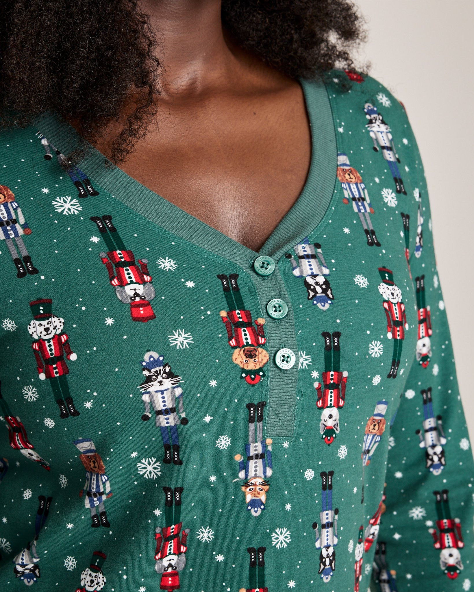 Women's Fam Jams Long Sleeve Henley | Jockey