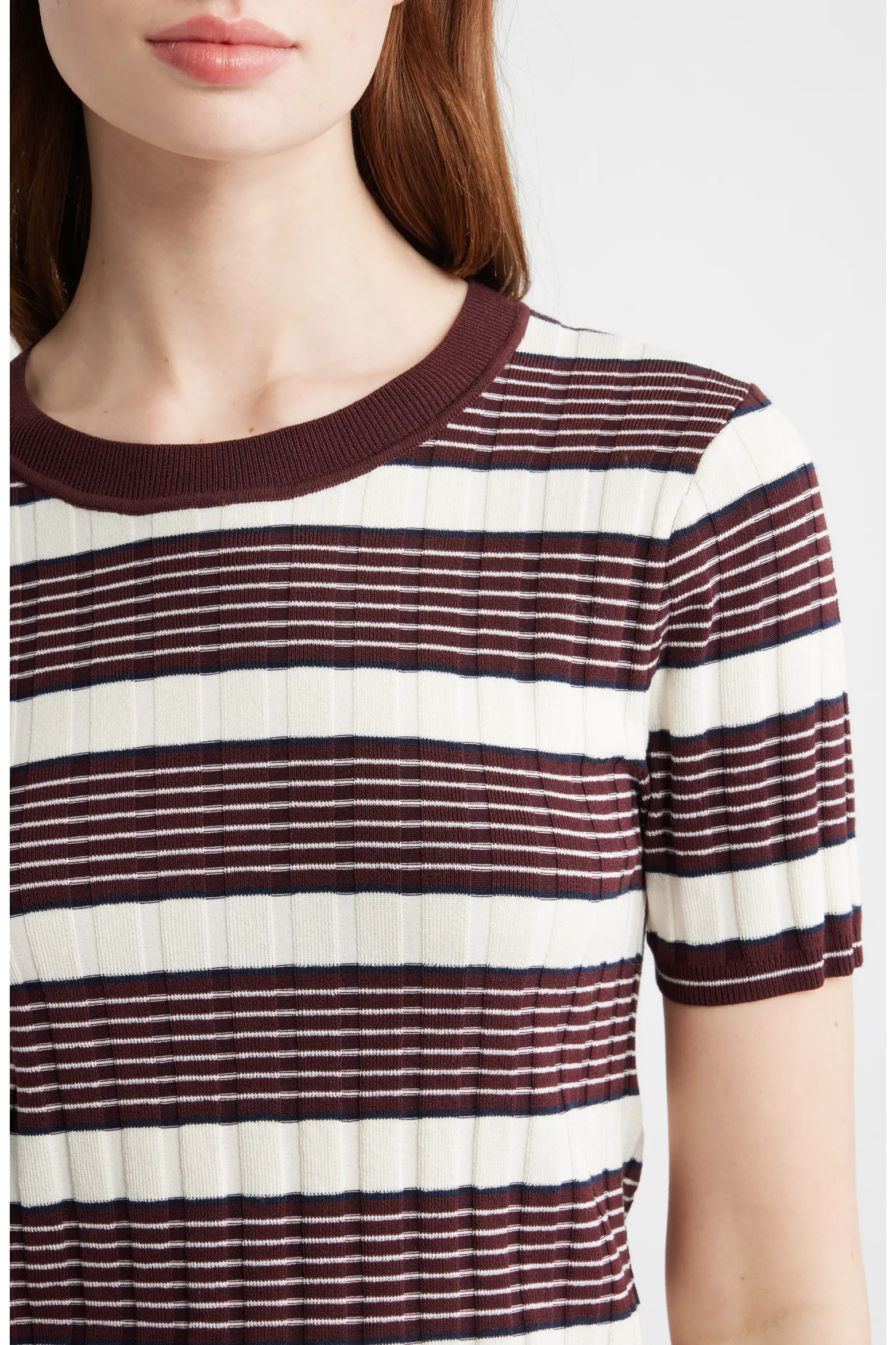 Ellen Stripe Short Sleeve Sweater (Women) | Nordstrom | Nordstrom