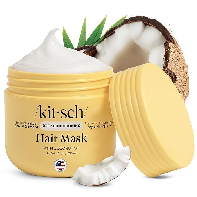 Kitsch Deep Conditioning Hair Mask – Moisturizing Hair Mask for Damaged Hair with Coconut Oil ... | Amazon (US)