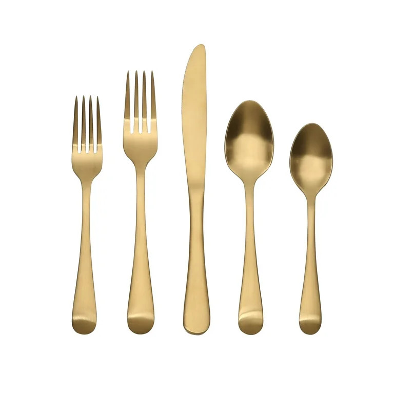 Better Homes & Gardens 20 Pieces Arlo Flatware Set with Matte Finish, Service for 4 | Walmart (US)