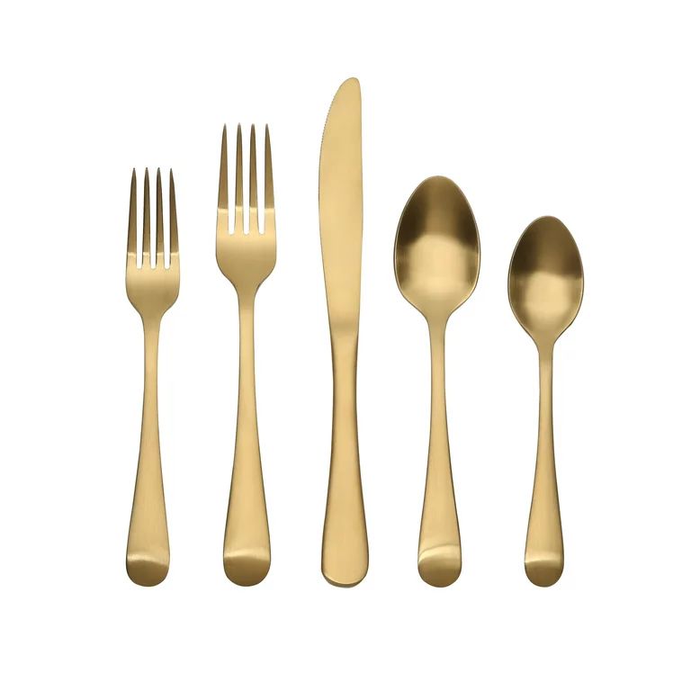 Better Homes & Gardens 20 Pieces Arlo Flatware Set with Matte Finish, Service for 4 | Walmart (US)