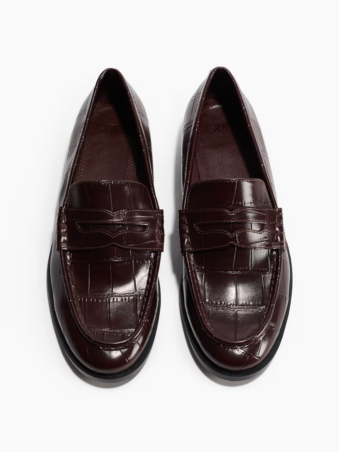 Chocolate brown croc embossed loafers 

#LTKSeasonal #LTKFindsUnder50