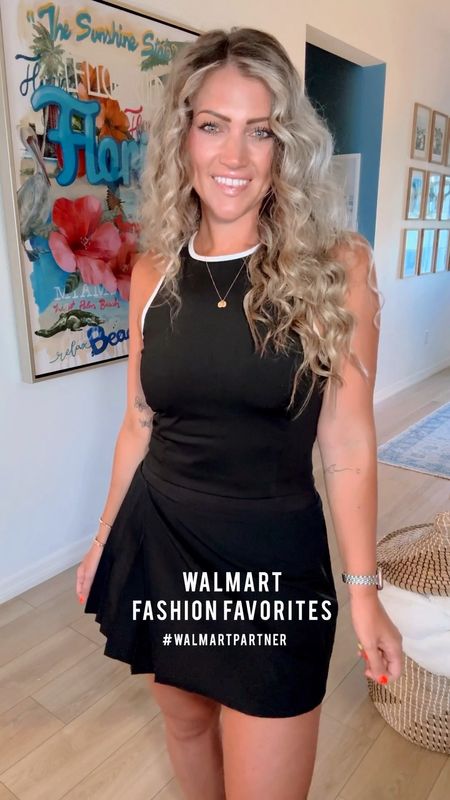 My latest fave @walmartfashion @walmart finds 😍 SIZING HELP: I did my true size small in every item EXCEPT the dresses - I sized down to XS in both AND the little $5 tees - went up to a M in the blue and white (red is small but I like the fit of M much better!! Especially since it’s a junior fitting brand.). // I size down in the black skort to XS // I did a small in the black long sports bra tank and I’m usually a M in sports bras - so this one runs forgiving! // I kinda wish I got an XS in the black tee that tied on the side… runs relaxed. // every thing else TTS small! // * I am 5’3, in between a 2/4, and 36B for reference! 🫶🏻 this Walmart haul covers all the things for summer from activewear fits to country concerts, and Fourth of July cute and casual outfit ideas!!! I’m obsessed with it all! The little tees are a total MUST! The perfect layering staple. //
#walmartpartner

Walmart finds
Walmart outfit
Affordable finds
Affordable outfits
What to wear
Fourth of July
Activewear
Workout wear
Athleisure 
Matching sets 
Under $50
Travel
Vacation
The 4th 
Vacay 
Summer outfit
Casual outfit idea for summer 


#LTKFindsUnder50 #LTKStyleTip #LTKxWalmart