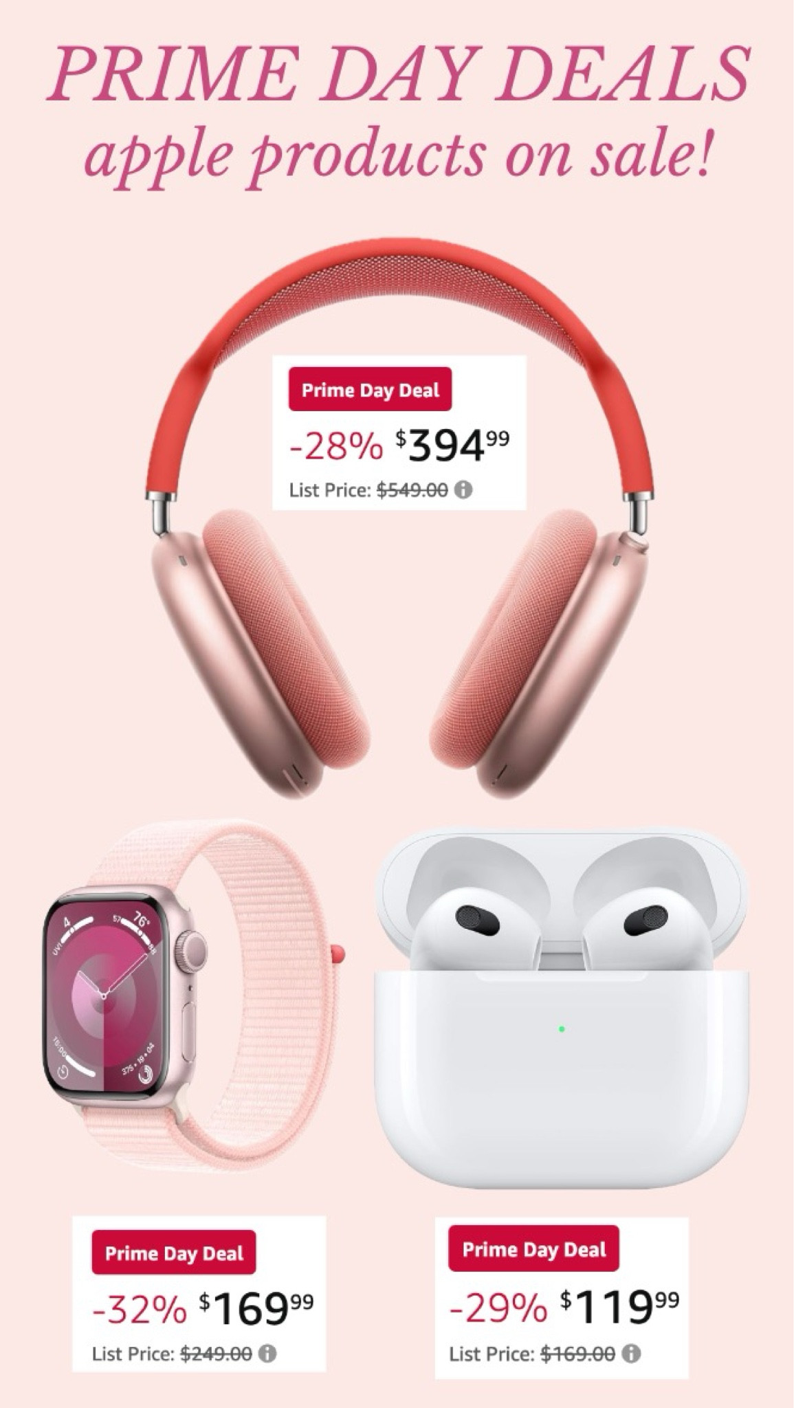 Apple Products on sale for Amazon Prime Day!
…………….
gift ideas Apple AirPods Max apple headphones apple AirPods on sale amazon finds amazon deals prime day deals best prime day deals amazon bestsellers travel essentials ravel must haves noise cancelling headphones Apple Watch under $200 headphones under $200 best headphones college essentials college gift graduation gift gift ideas for teens teen girl gift teen boy gift gifts for kids gifts for him gifts for guys gift idea under $200 Apple Watch bands 

#LTKFitness #LTKTravel #LTKActive
