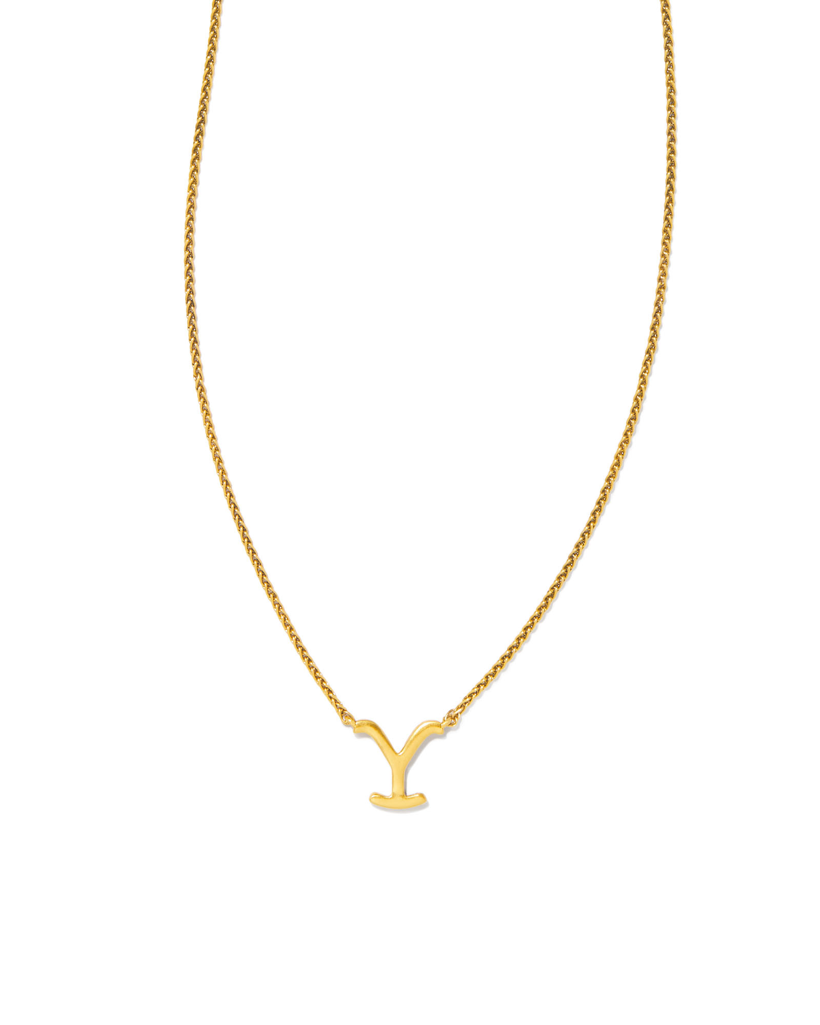 Yellow Rose by Kendra Scott x Yellowstone™ Dutton Small Short Pendant Necklace in Vintage Gold | Kendra Scott