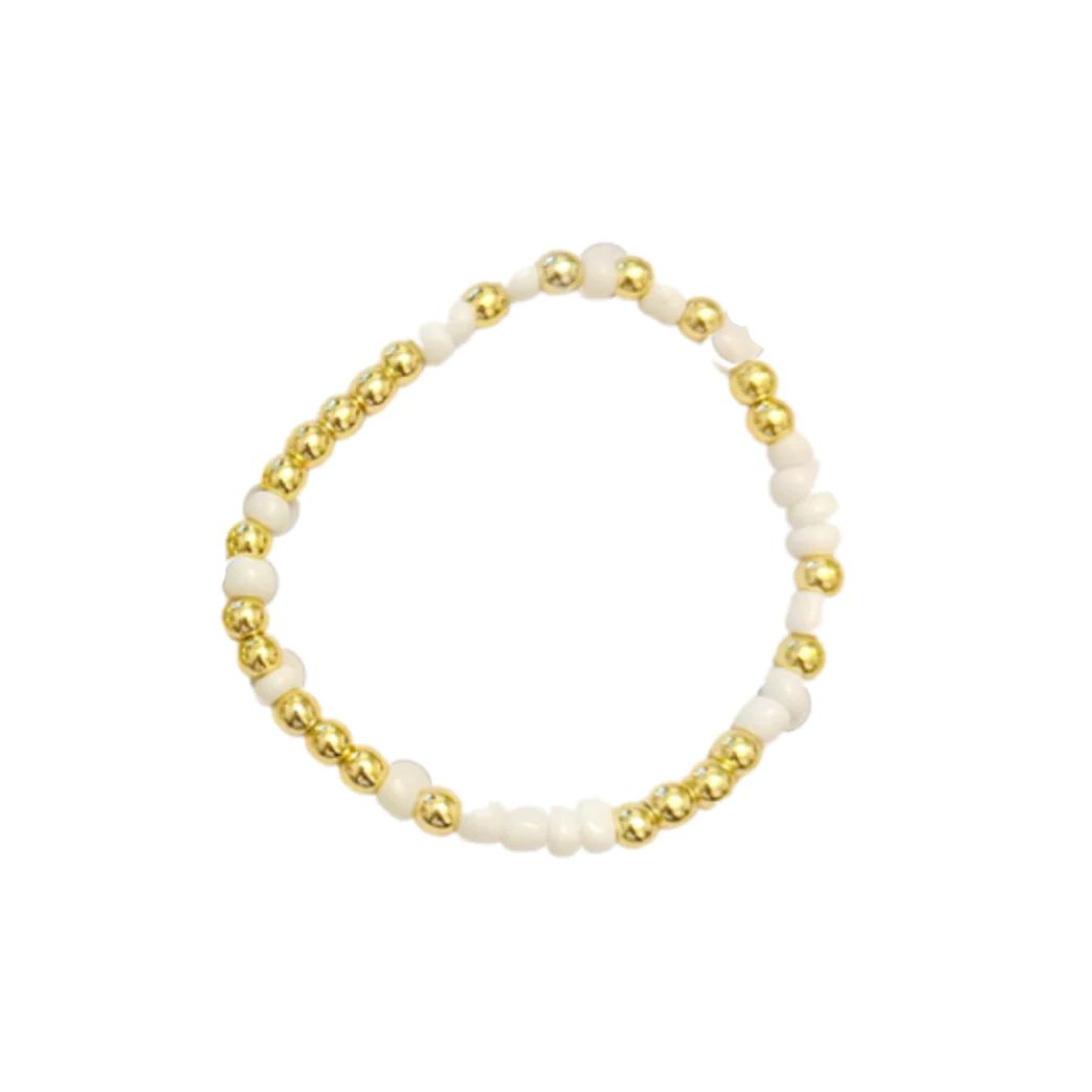 The White and Gold Confetti | Cocos Beads and Co