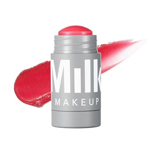 Milk Makeup Lip + Cheek Stick – Buildable Cream Blush + Lip Color w/Hydrating Mango Butter + Avocado Oil for a Natural Flush – Long-Lasting, Multiuse, Vegan Formula – Flip (True Red), 0.21 oz | Amazon (US)
