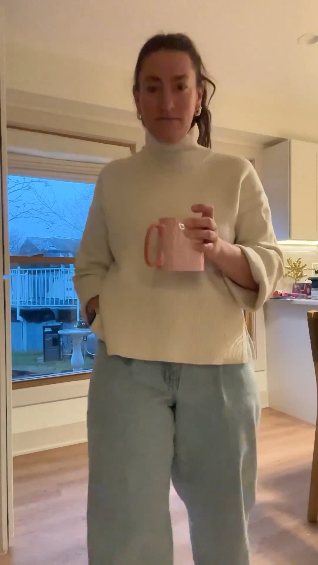 Winter whites, but make it effortless 🤍
This season I’m leaning into Pantone’s Cloud Dancer—a soft, creamy off-white that feels warmer and more wearable than stark winter white. Think cozy without the bulk, polished without trying too hard.

For a relaxed winter OOTD, I styled a Cloud Dancer oversized knit with wide leg day denim and cocoa brown sneakers. 

Why I love Cloud Dancer? It brightens grey winter days, photographs beautifully, and pairs seamlessly with everything from soft taupes to deep chocolate browns. It’s the kind of neutral that whispers sophistication.
Ready to refresh your winter wardrobe? Save this look for inspo and DM me to build your own elevated cold-weather capsule around Cloud Dancer. Let’s style something beautiful together. ✨

#LTKSeasonal #LTKOver40 #LTKootd