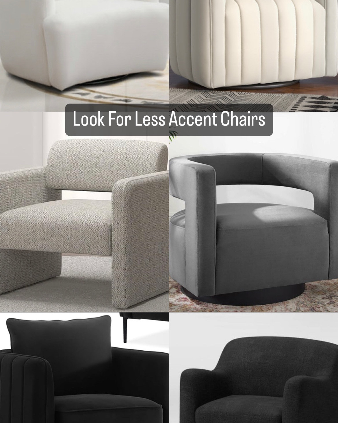 Look for less and luxury accent chairs

#amazon #wayfair #westelm #cb2 #accentchairs #lookforlessaccentchairs
