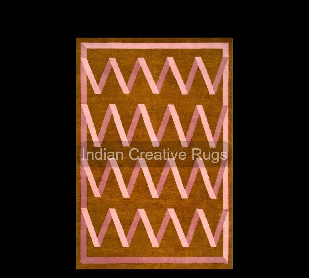 Brown White 5x8 6x9 8x10 9x12 10x14 Hand Tufted 100% Wool Rug Drawing Room for Home Decor Living ... | Etsy (US)