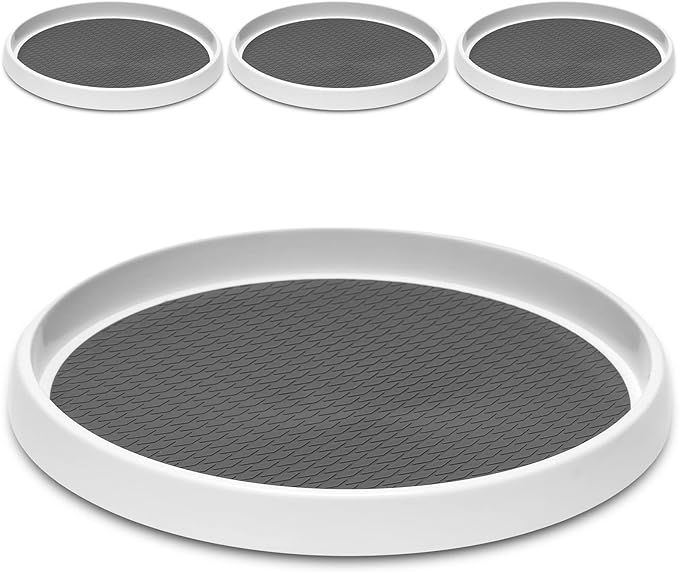 [ 4 Pack ] 12 Inch Non-Skid Turntable Lazy Susan Organizers - Spinning Rack for Cabinet, Pantry O... | Amazon (US)