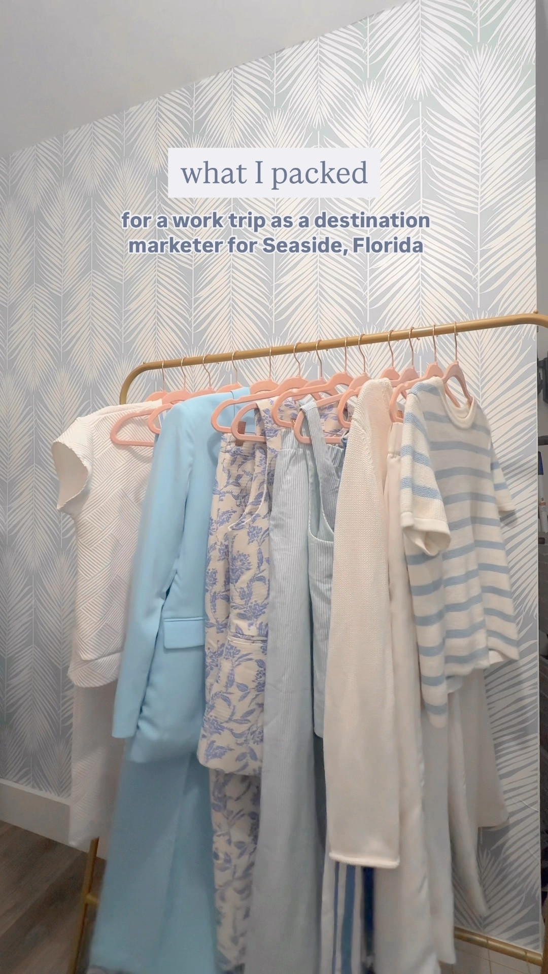 what I packed for a work trip representing Seaside, Florida 

Pantsuit work wear Stripes blue and white 

#LTKWorkwear #LTKOver40 #LTKTravel