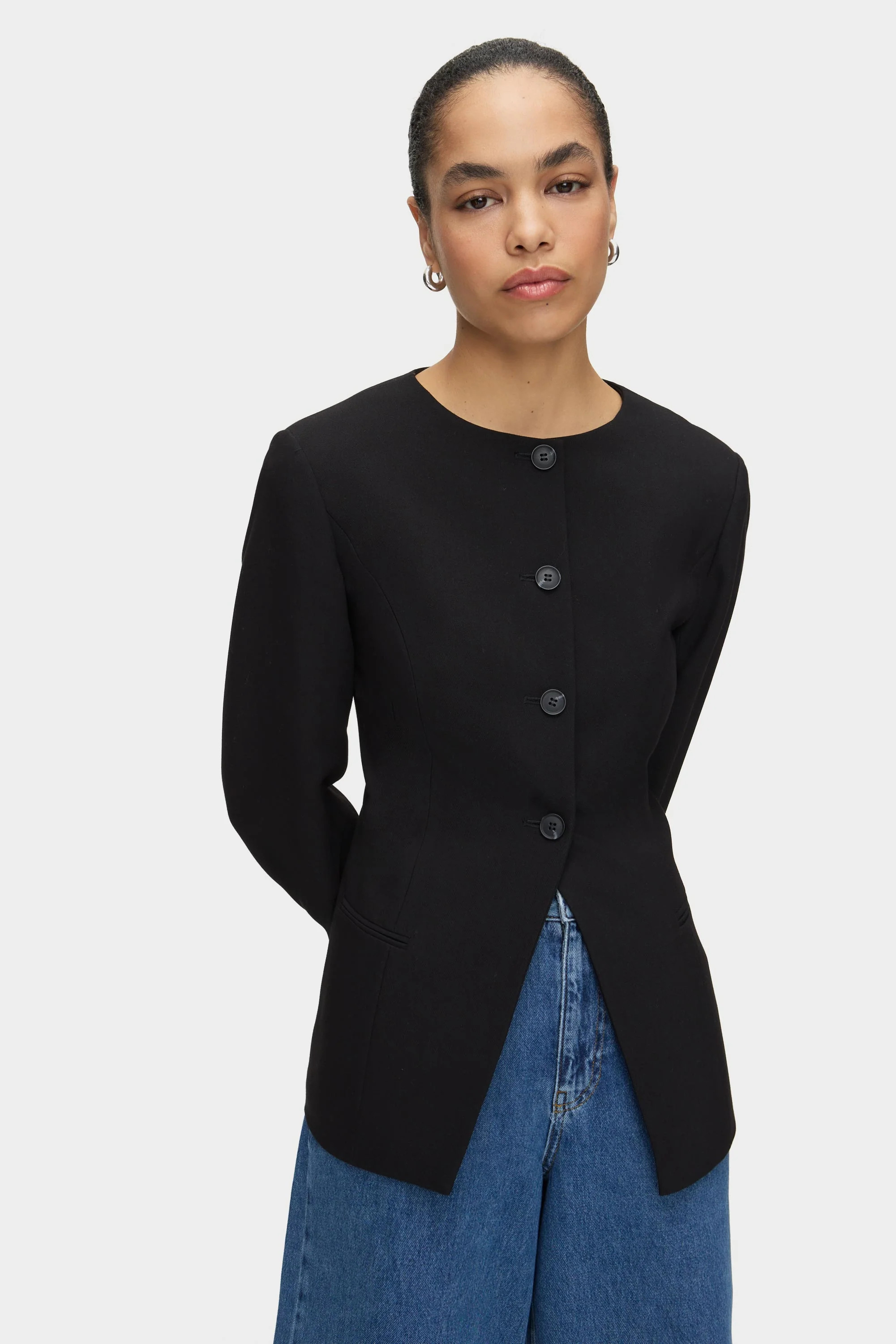 ALIGNE Long Waisted Blazer - Black | Daphne | ALIGNE USA