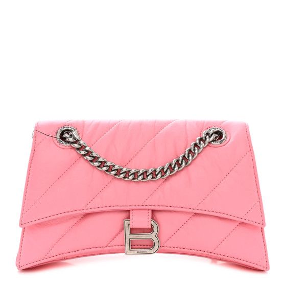 Crushed Calfskin Quilted Small Crush Chain Bag Sweet Pink | FASHIONPHILE (US)