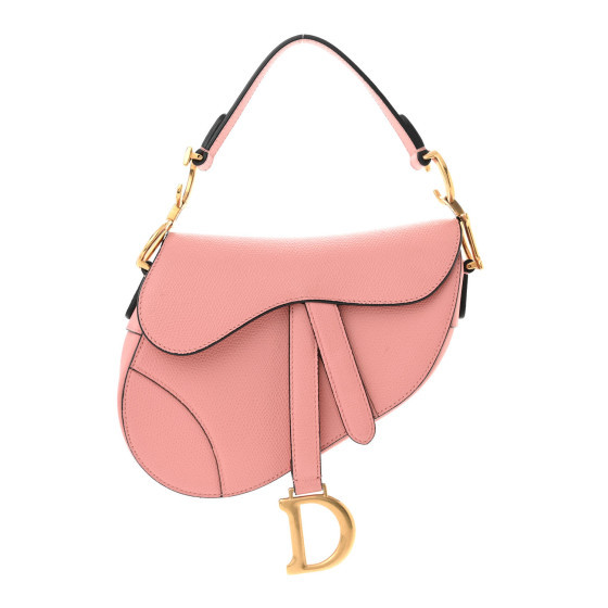 Grained Calfskin Mini Saddle Bag Pink | FASHIONPHILE (US)