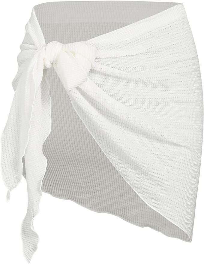 ZAFUL Women's Sarong Coverups Beach Wrap Sheer Bikini Wraps Chiffon Cover Ups for Swimwear | Amazon (US)