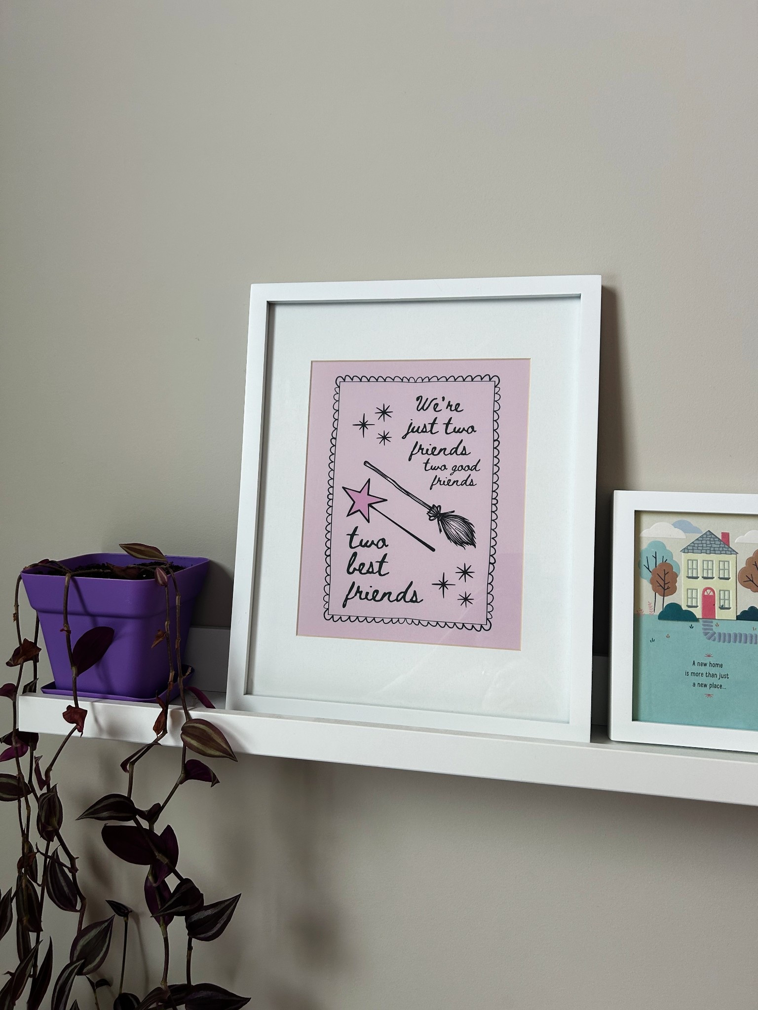 Wicked Elphaba Glinda Best Friends Pink Cute Artwork Print! 

#LTKFindsUnder50 #LTKHome