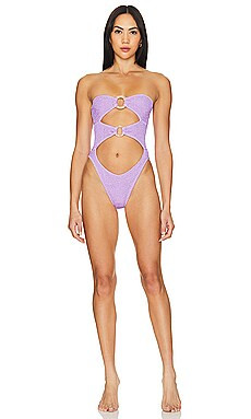 Bond Eye Lana One Piece in Lilac Shimmer from Revolve.com | Revolve Clothing (Global)