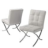 Christopher Knight Home 216324 Milania Leather Dining Chairs, 2-Pcs Set, White | Amazon (US)