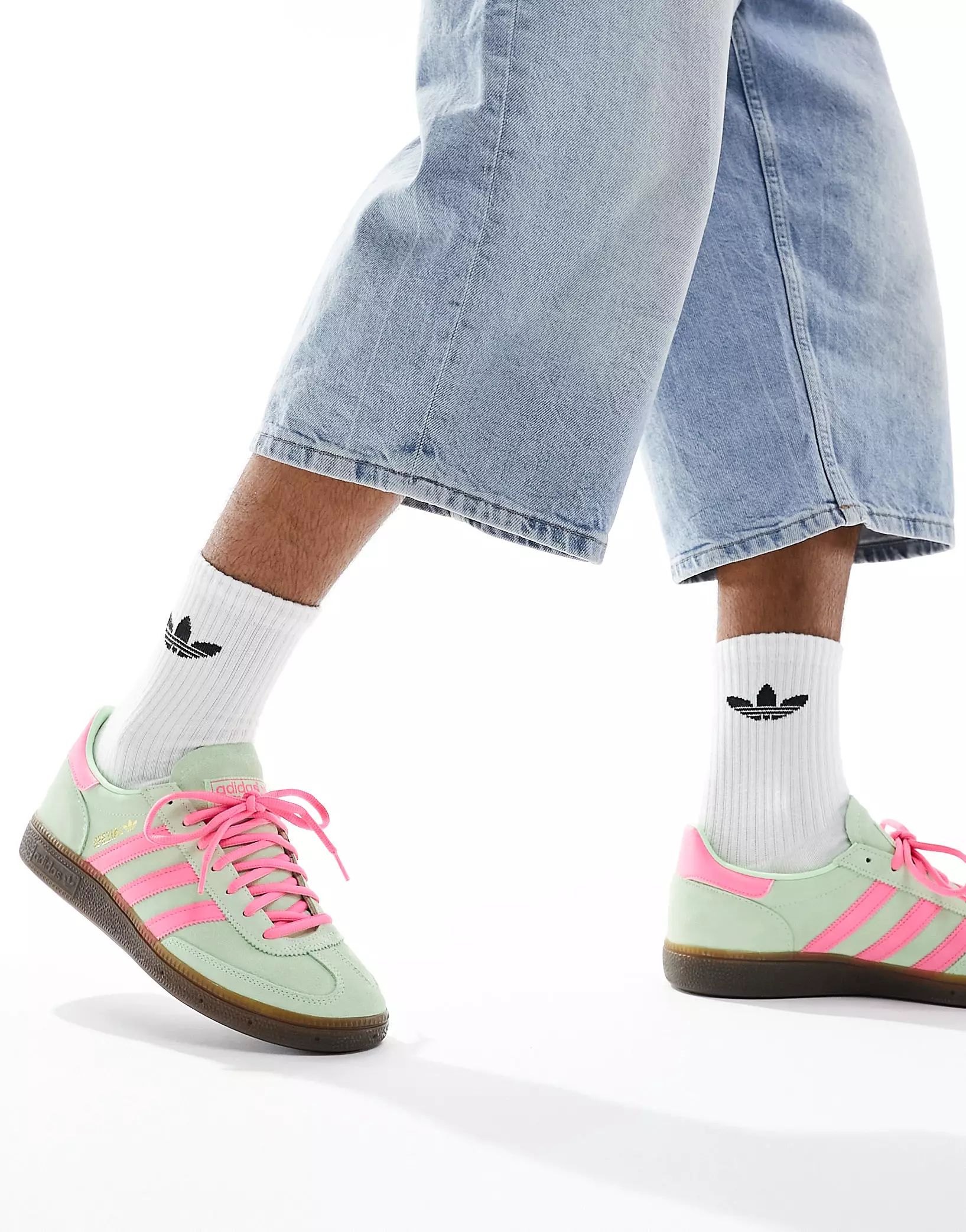 adidas Originals Handball Spezial trainers in green and pink | ASOS (Global)