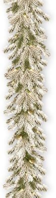 National Tree Pine 9 Foot Feel Real Snowy Sheffield Spruce Garland | Amazon (US)