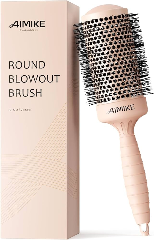 AIMIKE Round Hair Brush, 2.1 inch Nano Ion Thermal Ceramic Tech, Large Round Brush for Blow Dryin... | Amazon (US)