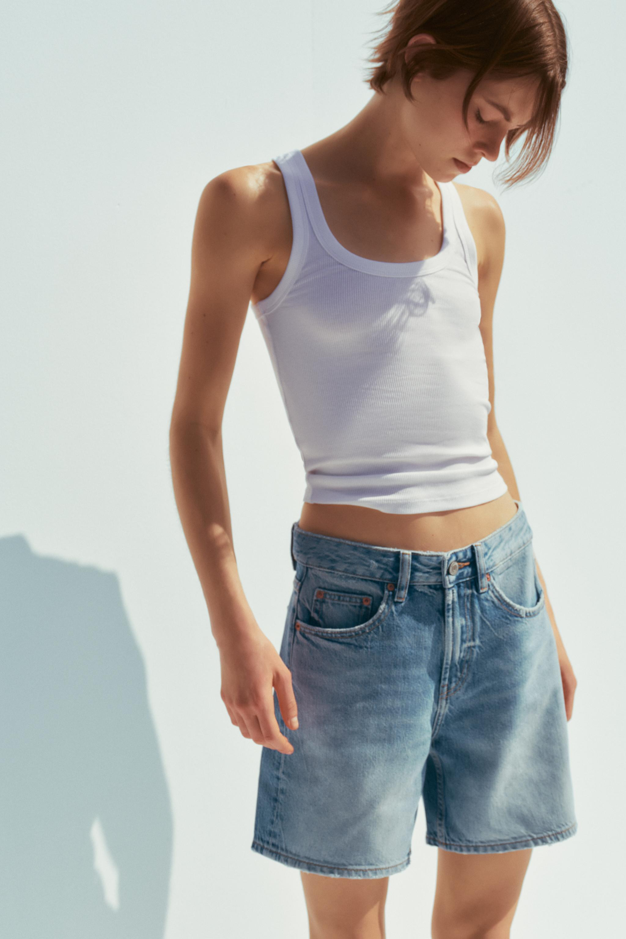 TRF MID-RISE DENIM SHORTS | Zara US