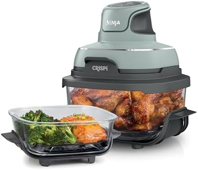 Ninja Crispi 4-in-1 Glass Air Fryer | 450°F | Non-Toxic | 4QT & 6-Cup Glass Containers w/Lids | ... | Amazon (US)