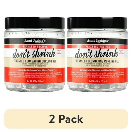 (2 pack) Aunt Jackie’s Curls & Coils Don’t Shrink Flaxseed Elongating Curling Gel 18 oz. Female | Walmart (US)