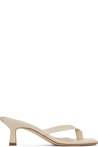 Aeyde - Beige Wilma Heeled Sandals | SSENSE