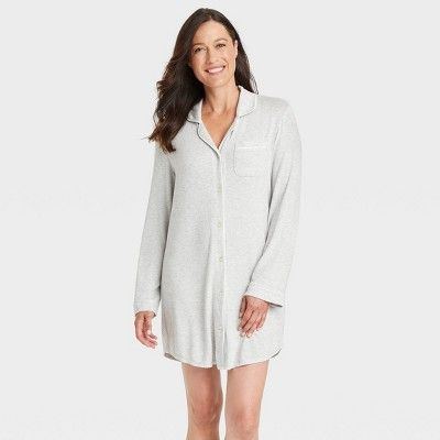 Women&#39;s Perfectly Cozy NightGown - Stars Above&#8482; Light Gray S | Target