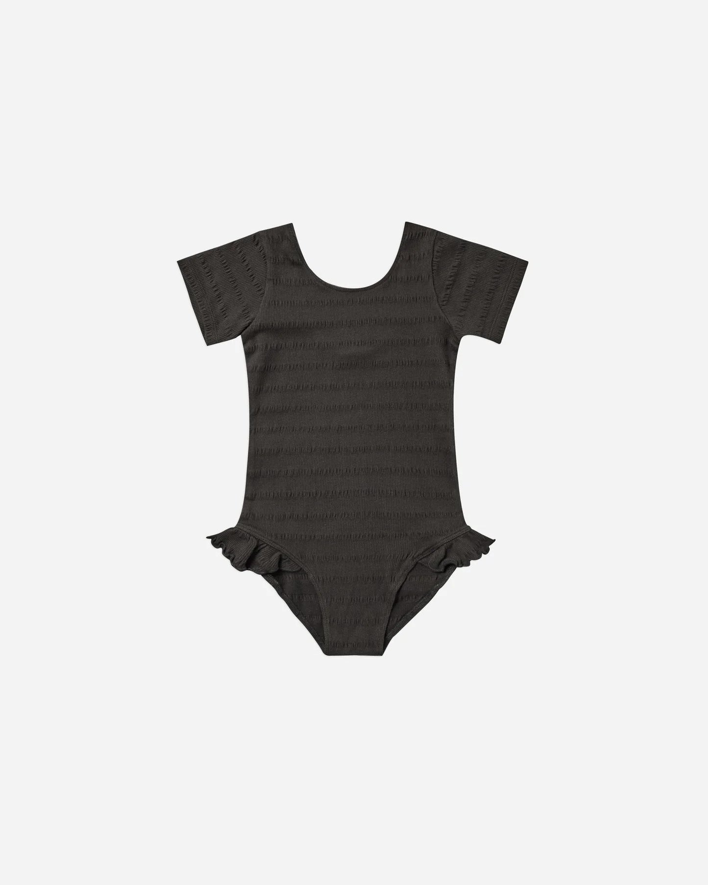 cinched ribbed leotard || black | Rylee + Cru