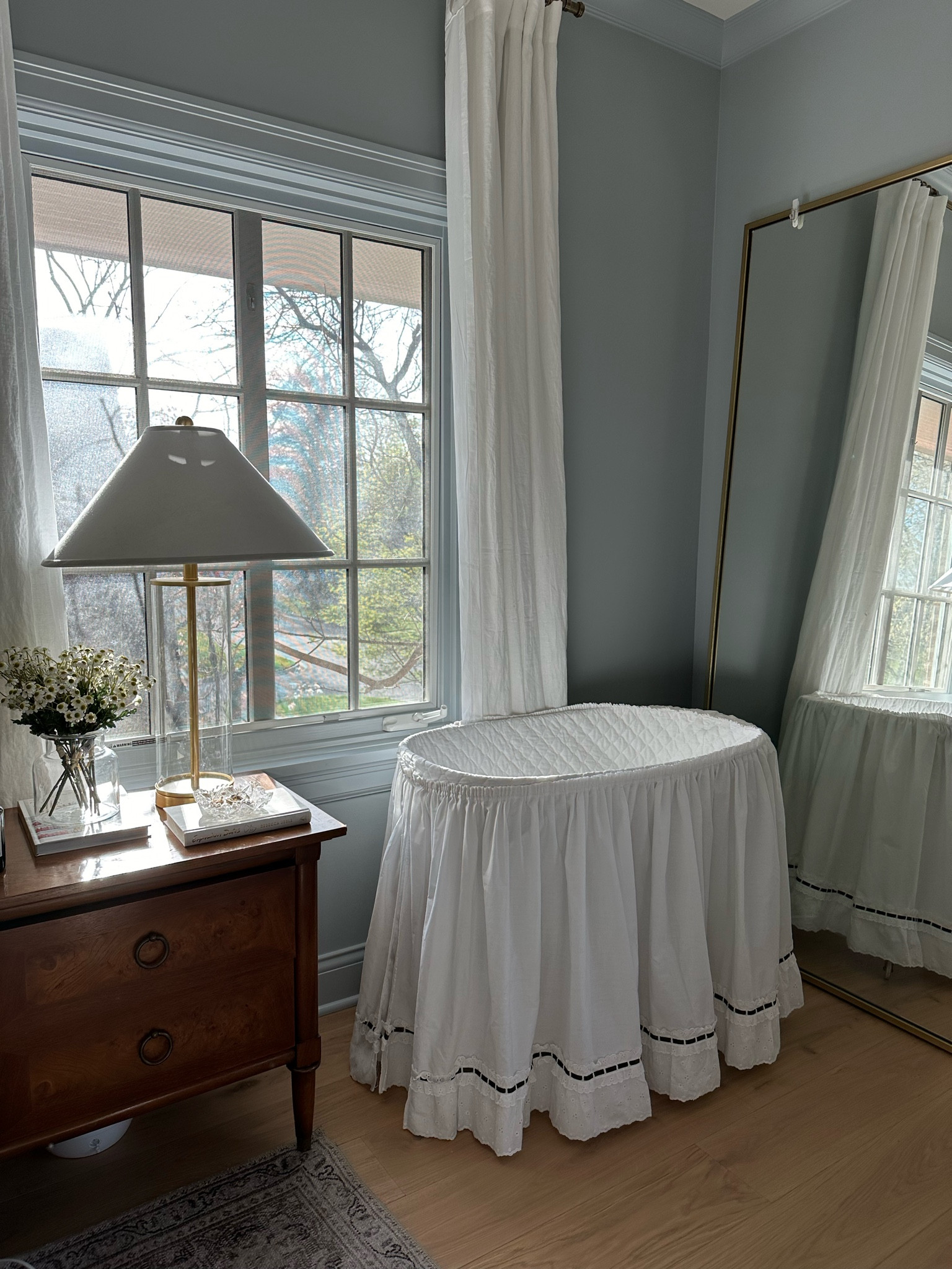 Our bedroom Bassinet setup!